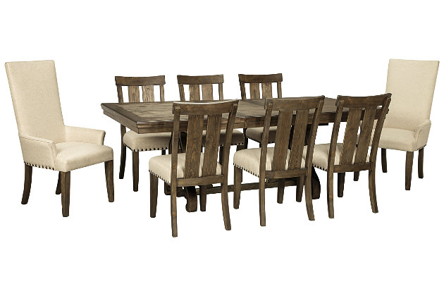 Wendota Dining Table And 8 Chairs Set, Wendota Dining Room Set