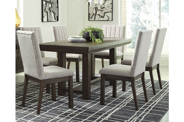Dellbeck Dining Table And 6 Chairs Set, 6 Chair Dining Set With Leaf