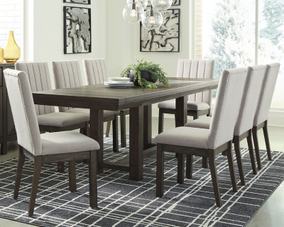 Ashley furniture dining table best sale 8 chairs