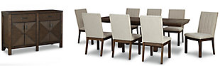 Dellbeck Dining Table and 8 Chairs with Storage, , large