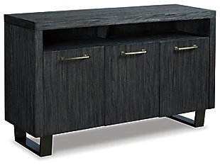 Bellvern Dining Server with Metal Sled Style Base