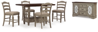 APG-D75113-6P Lodenbay Counter Height Dining Table and 4 Barstoo sku APG-D75113-6P