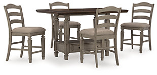 Lodenbay Counter Height Dining Table and 4 Barstools, , large