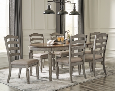 APG-D751-356 Lodenbay Dining Table and 6 Chairs, Two-tone sku APG-D751-356