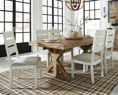 Farmhouse table discount with 6 chairs