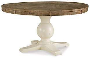 Grindleburg Round Dining Table Top with Pedestal Base