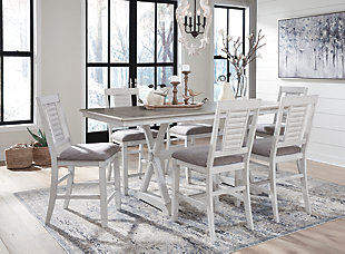 Teganville Counter Height Dining Table and 6 Barstools, , rollover