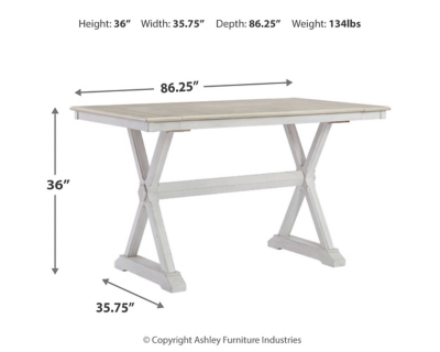 Teganville Counter Height Dining Table and 4 Barstools and Bench, , large