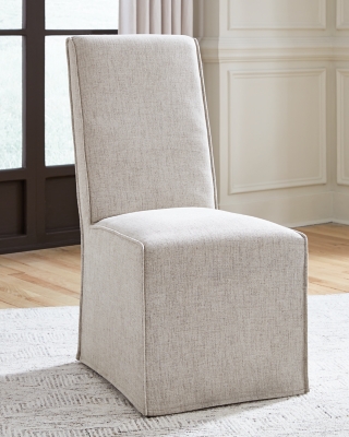 D760-02 Langford Skirted Dining Chair (Set of 2), Light Gr sku D760-02