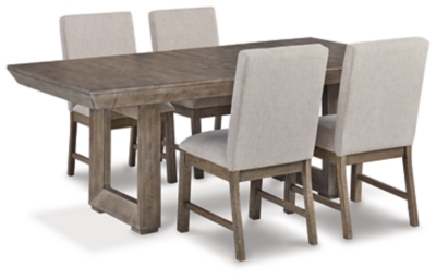 Langford Dining Table and 4 Chairs, Light Grayish Brown