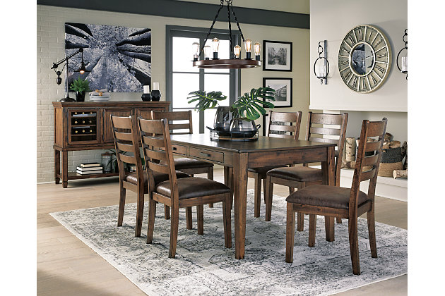 Royard Dining Table And 4 Chairs And Bench Set Ashley Furniture Homestore