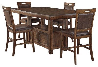 royard counter height dining table and 4 barstools set
