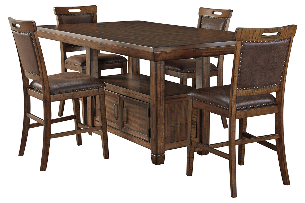 royard counter height dining table and 4 barstools set