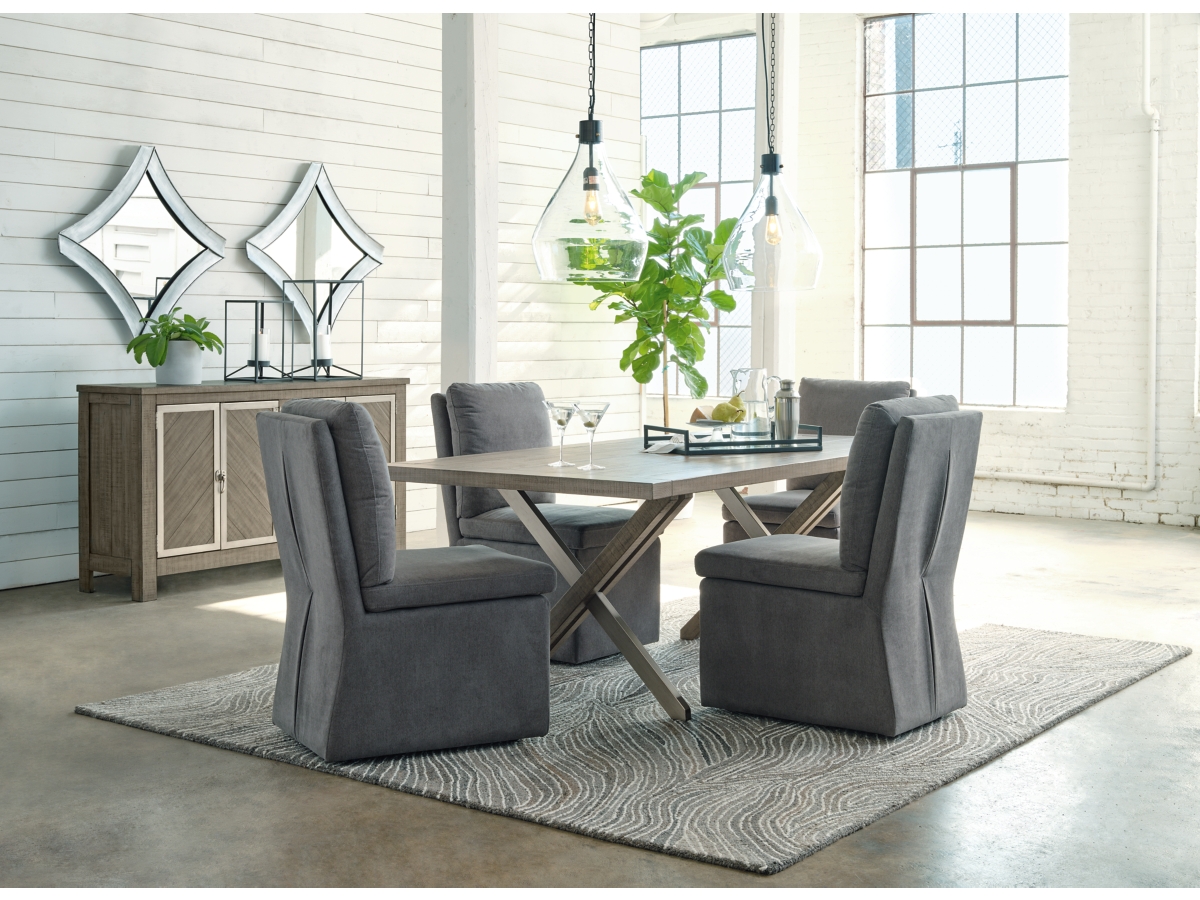Modern Dining Chairs Set of 2 Comfy Upholstered Side Chairs with Black