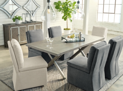 Ashley gray dining online table