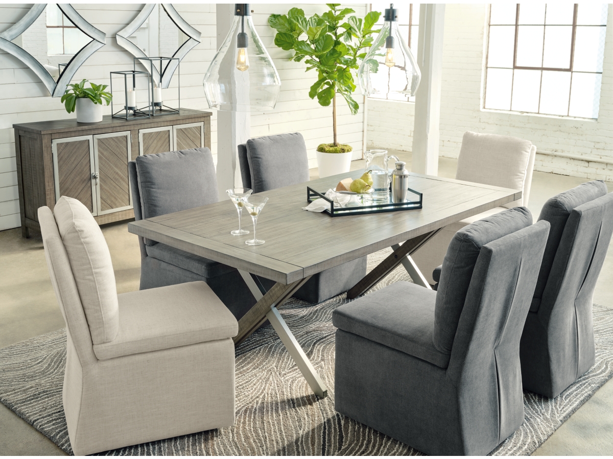 Krystanza Dining Table - Weathered Gray - (D766-25)