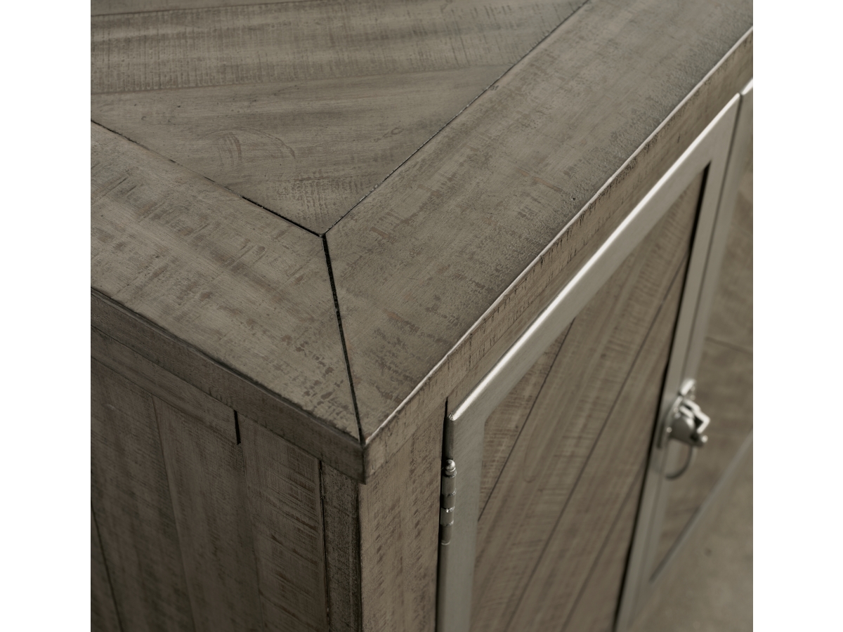 Krystanza Dining Server with Metal Framed Doors | Ashley