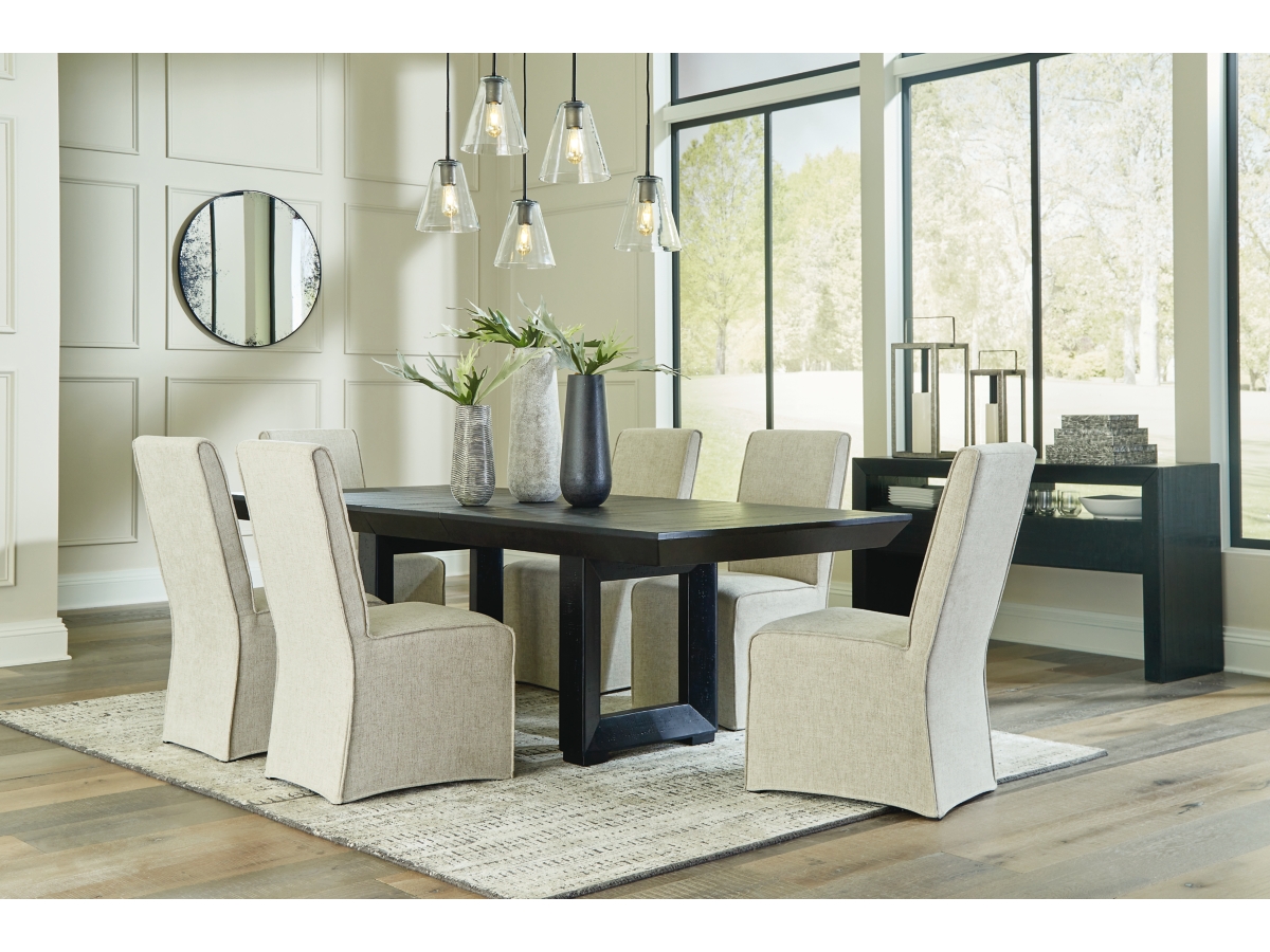 Dining room chairs with skirts sale