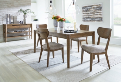 Roanhowe Dining Table and 4 Chairs, Brown