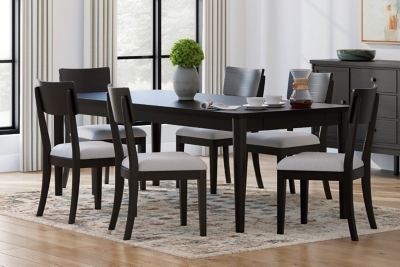 Portdown Dining Table and 6 Next-Gen Nuvella™ Performance Fabric