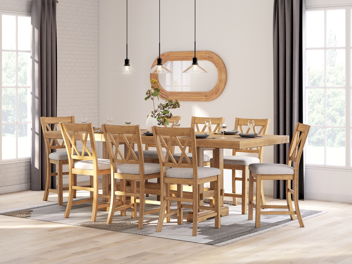Havonplane Counter Height Dining Table and 8 Barstools | Ashley