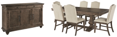 Johnelle Dining Table and 6 Chairs with Storage, , large