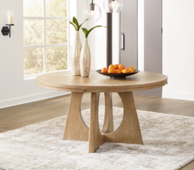 D781-50 Rencott Dining Table, Light Brown, Wood sku D781-50