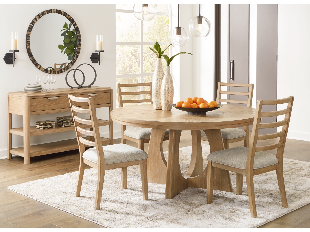 Wood Ashleys Furniture Round Dining Table Signature Design By