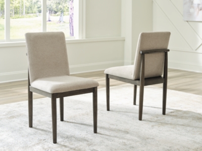 Arkenton Dining Chair (Set of 2), Grayish Brown/Beige