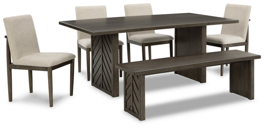 Arkenton Dining Table, 4 Chairs and Bench - image 1