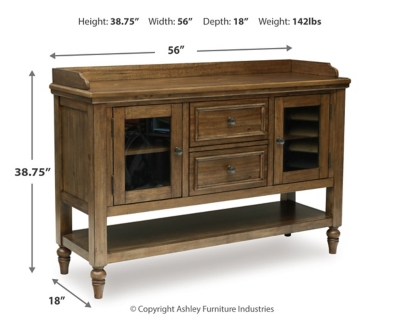 Sturlayne Dining Server Dimensions