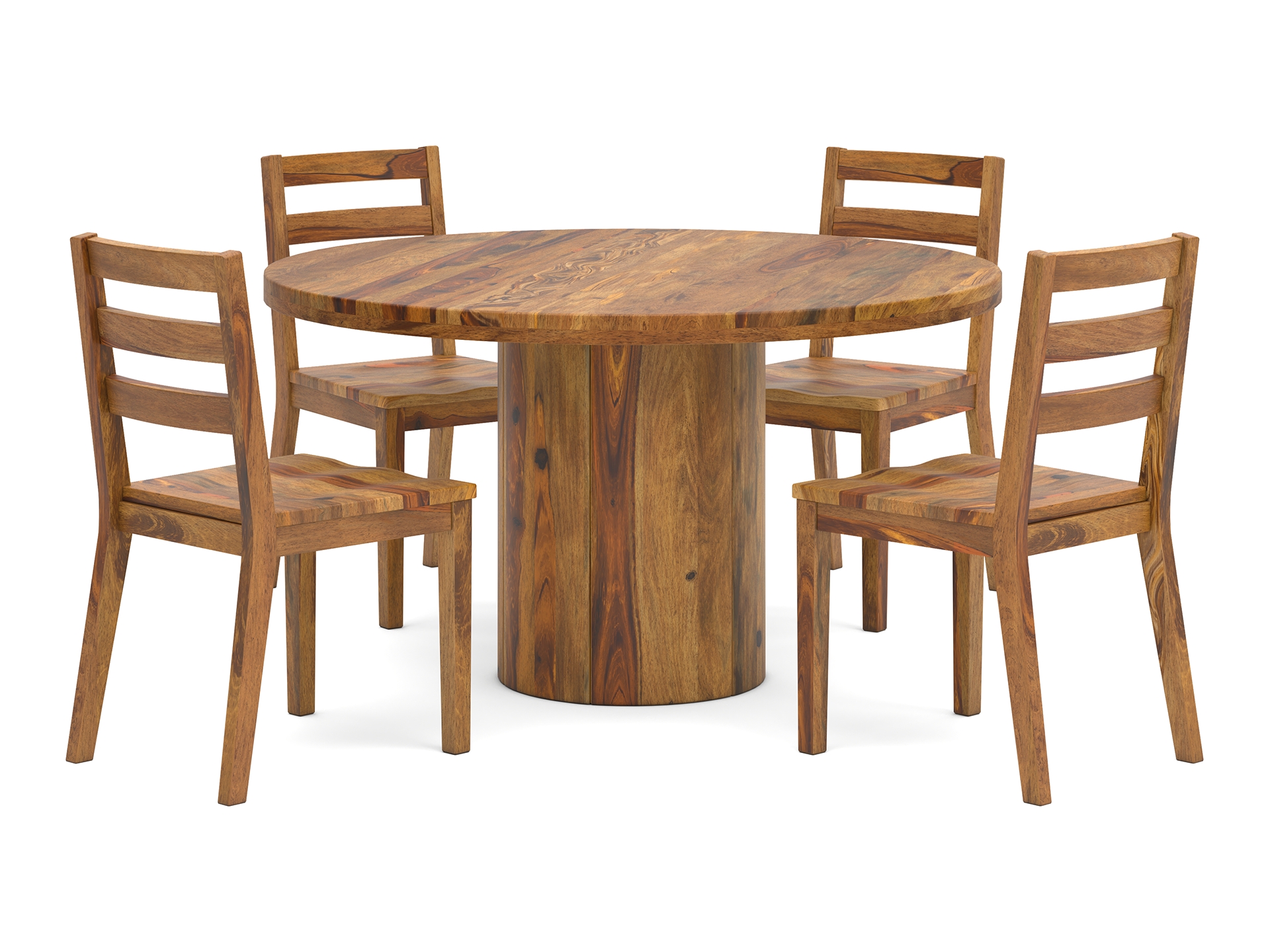 Image 2 of Dressonni Dining Table and 4 Chairs Brown 