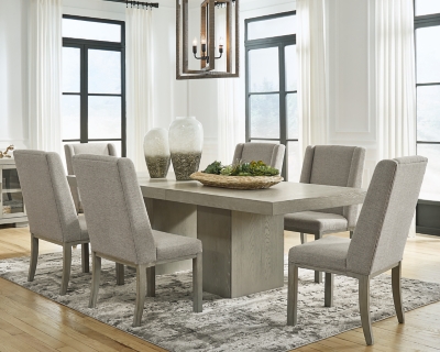 APG-D793-7P Fawnburg Dining Table and 6 Chairs, Gray sku APG-D793-7P