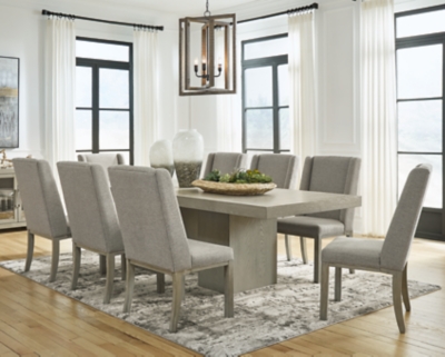 APG-D793-9P Fawnburg Dining Table and 8 Chairs, Gray sku APG-D793-9P