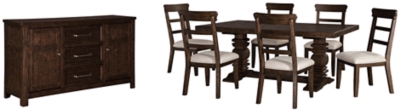 Hillcott Dining Table and 6 Chairs with Storage, , large
