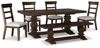 Hillcott Dining Table and 4 Chairs and Bench
