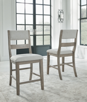 Moreshire Counter Height Bar Stool (Set of 2), Bisque