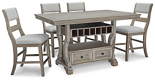 Moreshire Counter Height Dining Table and 4 Barstools, , large