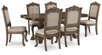 charmond dining table and 6 chairs set  ashley furniture