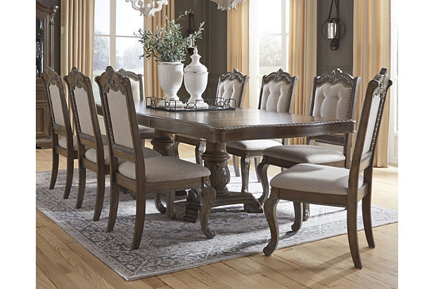 Charmond Dining Table And 8 Chairs Set, How Long Of A Dining Table To Seat 8