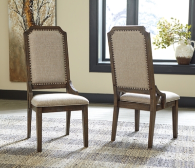 Wyndahl Upholstered Dining Chair (Set of 2), Rustic Brown