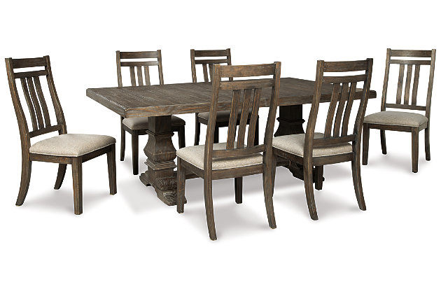 Wyndahl Dining Table And 6 Chairs Set, Ashley Furniture Oak Dining Room Chairs