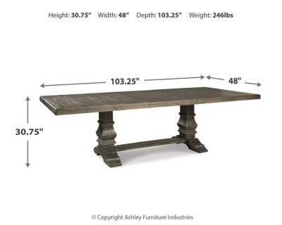 Wyndahl Dining Table, Rustic Brown, large