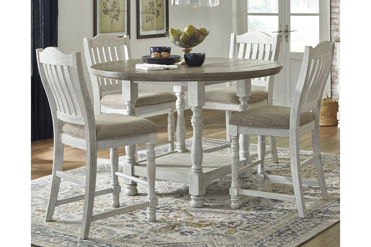 Havalance Counter Height Dining Table, Tall Round Dining Room Table Set