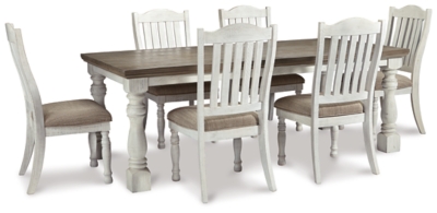 APG-D814-256 Havalance Dining Table and 6 Chairs, White/Gray sku APG-D814-256