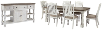 Havalance Dining Table And 6 Chairs, Havalance Dining Table And 8 Chairs With Storage Set