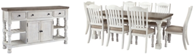 Havalance Dining Table and 8 Chairs with Storage, , large