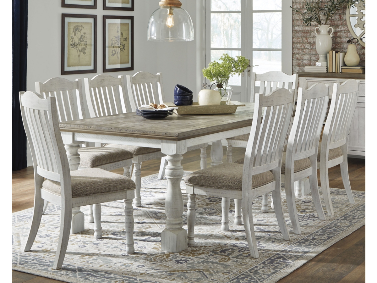 Havalance Dining Table and 8 Chairs Ashley
