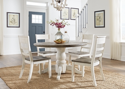 White 4 chair online dining set