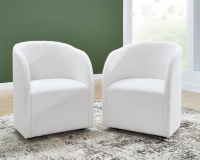 D821-02A Rowanbeck Dining Chair (Set of 2), Ivory sku D821-02A